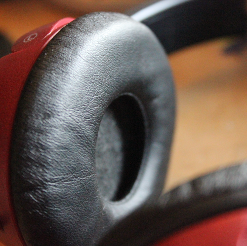 Close-up image of a pair of headphones.